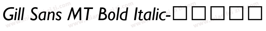 Gill Sans MT Bold Italic字体转换